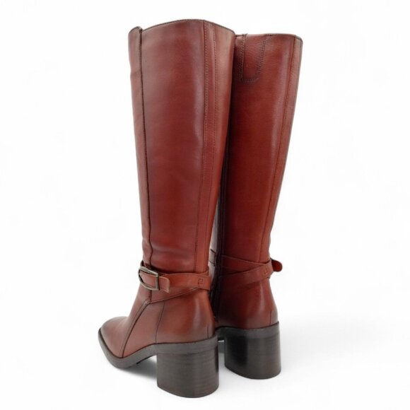 Naturalizer Women's Size 7.5 M Elliot Brown Leather Square Toe Knee High Boots - Picture 14 of 16